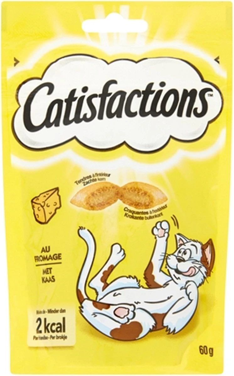 Catisfactions Kattensnoepjes - Kaas - Kattensnack - 60 G - 1 Zakje 7 Catisfactions Kattensnoepjes - Kaas - Kattensnack - 60 G - 1 Zakje - Afbeelding 6