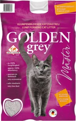 Golden Grey Master Kattenbakvulling Met Silicaat En Babypoeder - 1 Zak