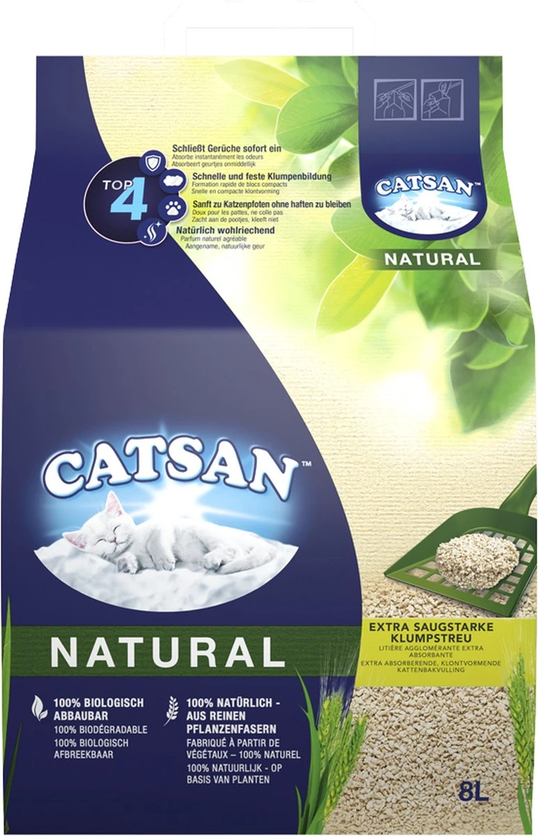 Catsan Natural Kattenbakvulling - 8 L 11 Catsan Natural Kattenbakvulling - 8 L - Afbeelding 9