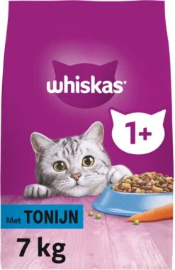 Whiskas 1+ Kattenbrokken - Tonijn - Zak 1 X 7 Kg -Kattenproducten 781x1200