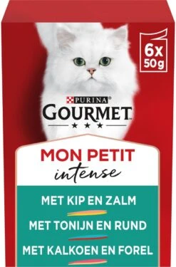 Gourmet Mon Petit Intense - Kattenvoer Natvoer - Duo Vis/Vlees - 24 X 50 Gr