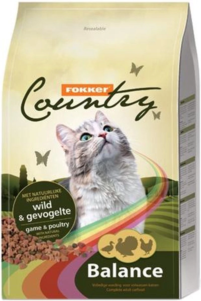 Fokker Country Balance - Wild En Gevogelte - Kattenvoer - 10 Kg 13 Fokker Country Balance - Wild En Gevogelte - Kattenvoer - 10 Kg - Afbeelding 11