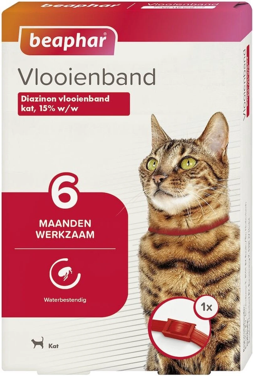 Beaphar Vlooienband Kat - Rood - 1 Stuk 10 Beaphar Vlooienband Kat - Rood - 1 Stuk - Afbeelding 8