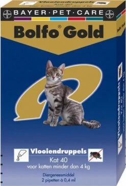 Bayer Bolfo Gold 40 Anti Vlooienmiddel - Kat - 0 Tot 4 Kg - 4 Pipetten 28 Bayer Bolfo Gold 40 Anti Vlooienmiddel - Kat - 0 Tot 4 Kg - 4 Pipetten -Kattenproducten 811x1200 1