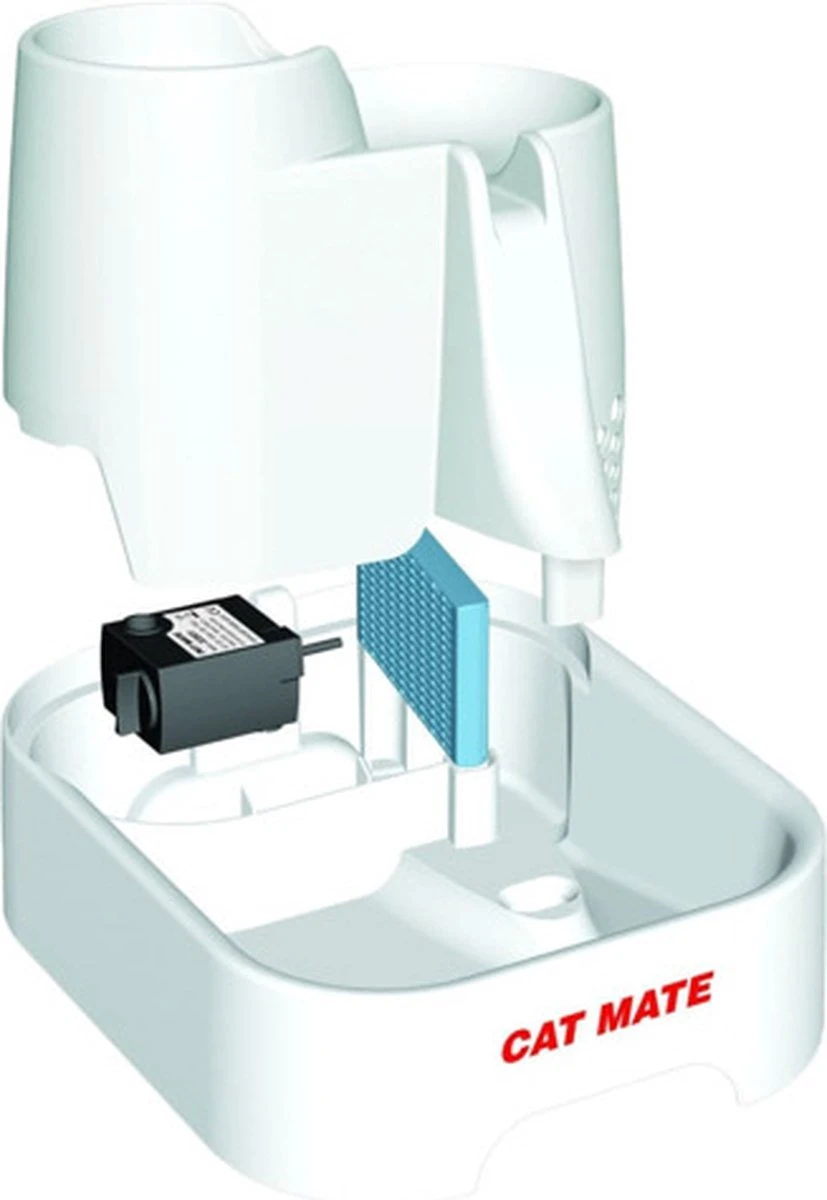 Cat Mate - Waterfontein Kat - Kattenfontein - Drinkfontein Kat - Fluisterstil - Poezen Fontein - Dieren Drinkbakken - Honden Fontein - 2 L 12 Cat Mate - Waterfontein Kat - Kattenfontein - Drinkfontein Kat - Fluisterstil - Poezen Fontein - Dieren Drinkbakken - Honden Fontein - 2 L - Afbeelding 10