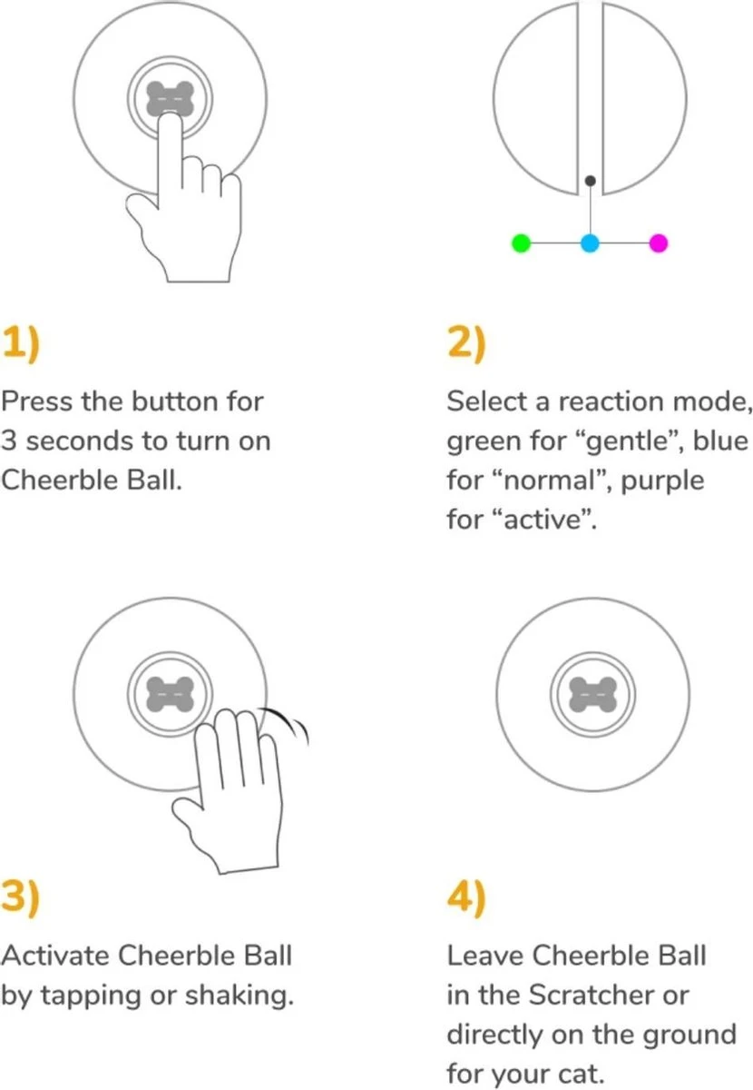 Cheerble Mini Ball 2.0 - Slimme Interactieve Zelf Rollende Bal Voor Katten - 3 Speelmodi - Kattenspeeltjes - USB Oplaadbaar - Rood 6 Cheerble Mini Ball 2.0 - Slimme Interactieve Zelf Rollende Bal Voor Katten - 3 Speelmodi - Kattenspeeltjes - USB Oplaadbaar - Rood - Afbeelding 4