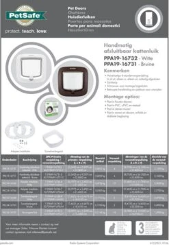 PetSafe 300 Deluxe Kattenluik - M - Ø 25.2 Cm - Wit 9 PetSafe 300 Deluxe Kattenluik - M - Ø 25.2 Cm - Wit -Kattenproducten 831x1200 2