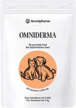 Sensipharm Omniderma Voor Kat, Hondje, Cavia, Konijn - Voedingssupplement Voor Huid En Vacht, Bij Jeuk, Eczeem & Hotspot - 90 Tabletten à 250 Mg 14 Sensipharm Omniderma Voor Kat, Hondje, Cavia, Konijn - Voedingssupplement Voor Huid En Vacht, Bij Jeuk, Eczeem & Hotspot - 90 Tabletten à 250 Mg -Kattenproducten 844x1200