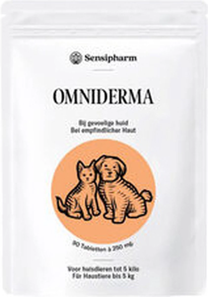 Sensipharm Omniderma Voor Kat, Hondje, Cavia, Konijn - Voedingssupplement Voor Huid En Vacht, Bij Jeuk, Eczeem & Hotspot - 90 Tabletten à 250 Mg 8 Sensipharm Omniderma Voor Kat, Hondje, Cavia, Konijn - Voedingssupplement Voor Huid En Vacht, Bij Jeuk, Eczeem & Hotspot - 90 Tabletten à 250 Mg - Afbeelding 7