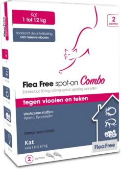 Flea Free Ectoline Duo Kat - Tegen Vlooien En Teken - 2 Pipetten 17 Flea Free Ectoline Duo Kat - Tegen Vlooien En Teken - 2 Pipetten -Kattenproducten 861x1200