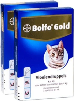 Bayer Bolfo Gold 40 Anti Vlooienmiddel - Kat - 0 Tot 4 Kg - 2 Pipetten 16 Bayer Bolfo Gold 40 Anti Vlooienmiddel - Kat - 0 Tot 4 Kg - 2 Pipetten -Kattenproducten 875x1200 2