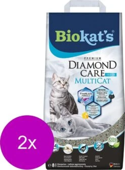 Biokat's Diamond Care Multicat - Kattenbakvulling - 2 X 8 L -Kattenproducten 885x1200