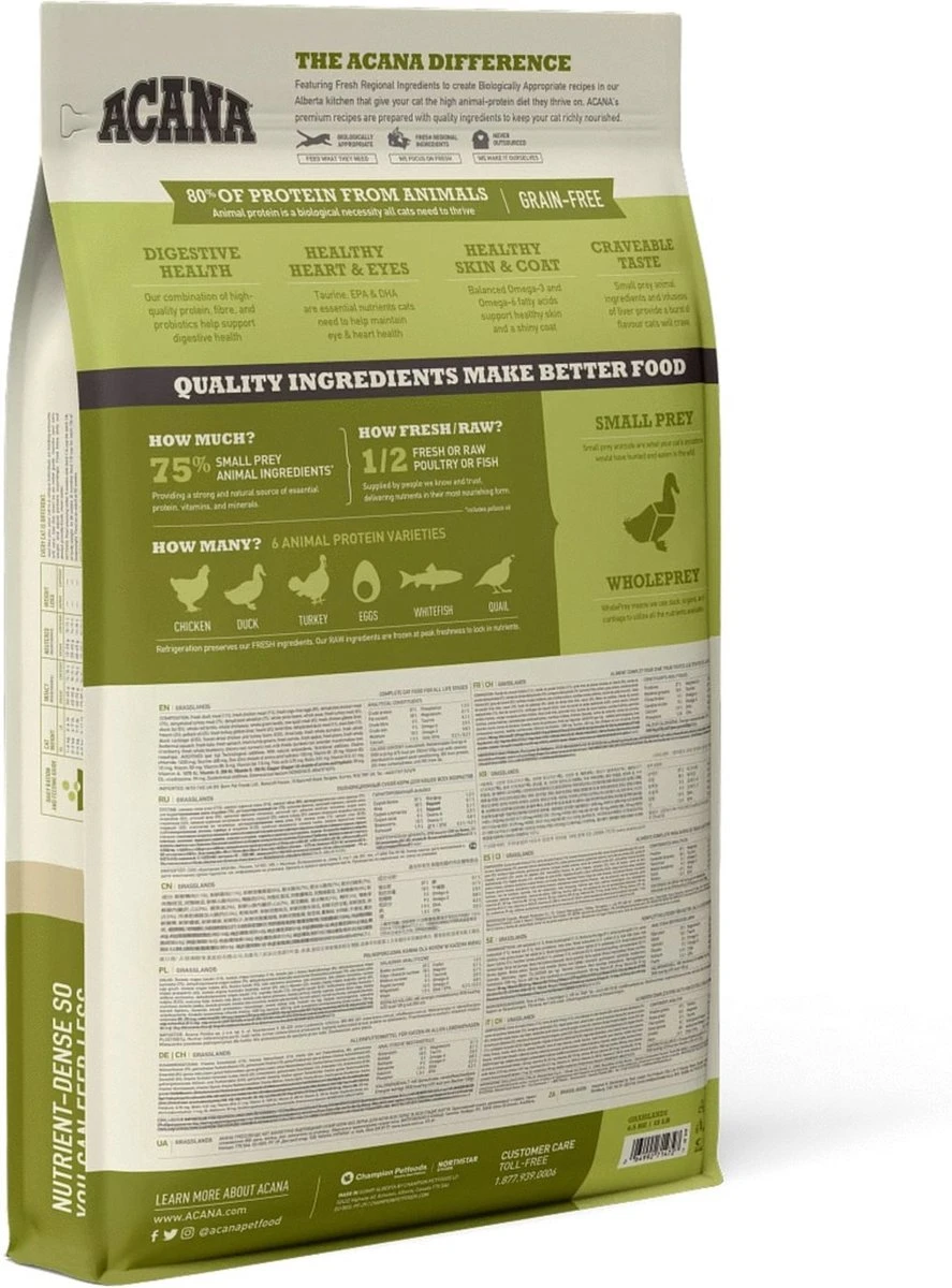 Acana Cat Grasslands 4,5 Kg - Kat 7 Acana Cat Grasslands 4,5 Kg - Kat - Afbeelding 5