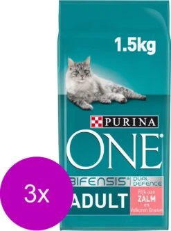 Purina One Adult Zalm&Granen - Kattenvoer - 3 X 1.5 Kg 7 Purina One Adult Zalm&Granen - Kattenvoer - 3 X 1.5 Kg -Kattenproducten 893x1200