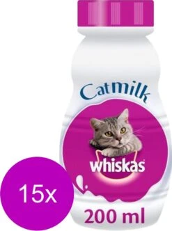 Whiskas Katten Melk - 15 Flesjes X 200 Ml -Kattenproducten 893x1200 3