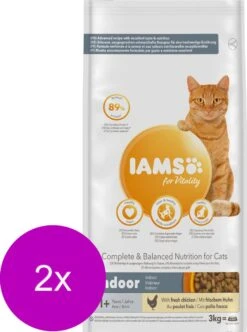 Iams Cat Adult Indoor - Kattenvoer - 2 X Kip 3 Kg -Kattenproducten 894x1200 3