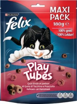 Felix PlayTubes - Kattensnacks Kalkoen & Ham - 5 X 180g -Kattenproducten 894x1200 4