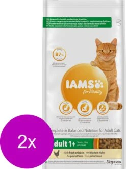 Iams Cat Adult Kip - Kattenvoer - 2 X 3 Kg -Kattenproducten 895x1200