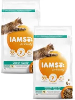 Iams Cat Adult Sterilised - Kattenvoer - 2 X Kip 3 Kg