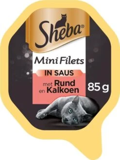 Sheba Mini Filets In Saus Katten Natvoer - Rund & Kalkoen - 22 X 85 Gr 7 Sheba Mini Filets In Saus Katten Natvoer - Rund & Kalkoen - 22 X 85 Gr -Kattenproducten 900x1200 2