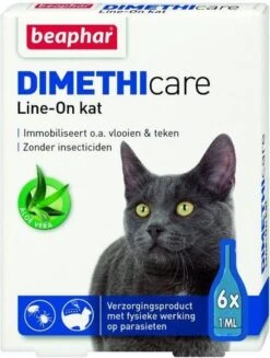 Beaphar DIMETHIcare Line On Kat - Vlooienbestrijding - 6 Pipetten -Kattenproducten 907x1200
