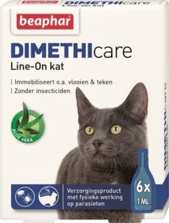 Beaphar DIMETHIcare Line On Kat - Vlooienbestrijding - 6 Pipetten -Kattenproducten 912x1200