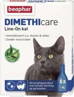 Beaphar DIMETHIcare Line On Kat - Vlooienbestrijding - 6 Pipetten -Kattenproducten 913x1200 1