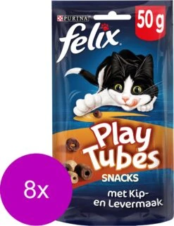 Felix PlayTubes - Kattensnacks - Kip & Lever - 8 X 50g 14 Felix PlayTubes - Kattensnacks - Kip & Lever - 8 X 50g -Kattenproducten 920x1200