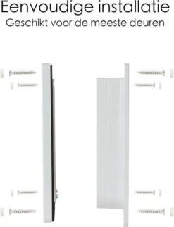 Merkloos Kattenluik - Inclusief Tunnel - 4 Vergendelingsstanden - Wit - Waterdicht - 23 X 25 X 5.5 Cm -Kattenproducten 921x1200 1