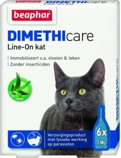 Beaphar DIMETHIcare Line On Kat - Vlooienbestrijding - 6 Pipetten