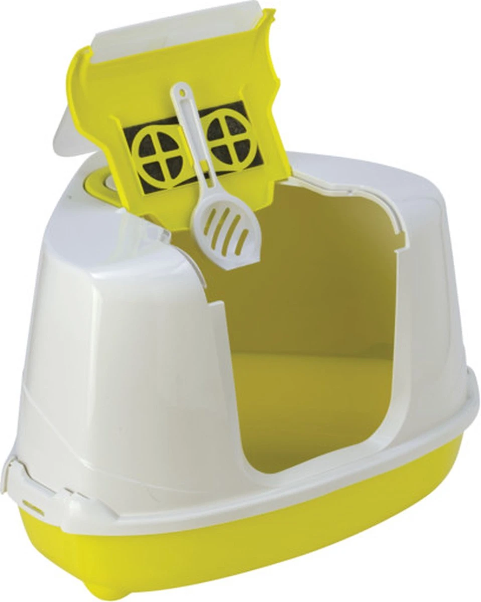 Moderna, Kattentoilet Flip Corner. Hoek Toilet. Afm: L 56,3 X B 44,4 X H 36,4 Cm. Kattenbak Voor In Een Hoek. 5 Moderna, Kattentoilet Flip Corner. Hoek Toilet. Afm: L 56,3 X B 44,4 X H 36,4 Cm. Kattenbak Voor In Een Hoek. - Afbeelding 3