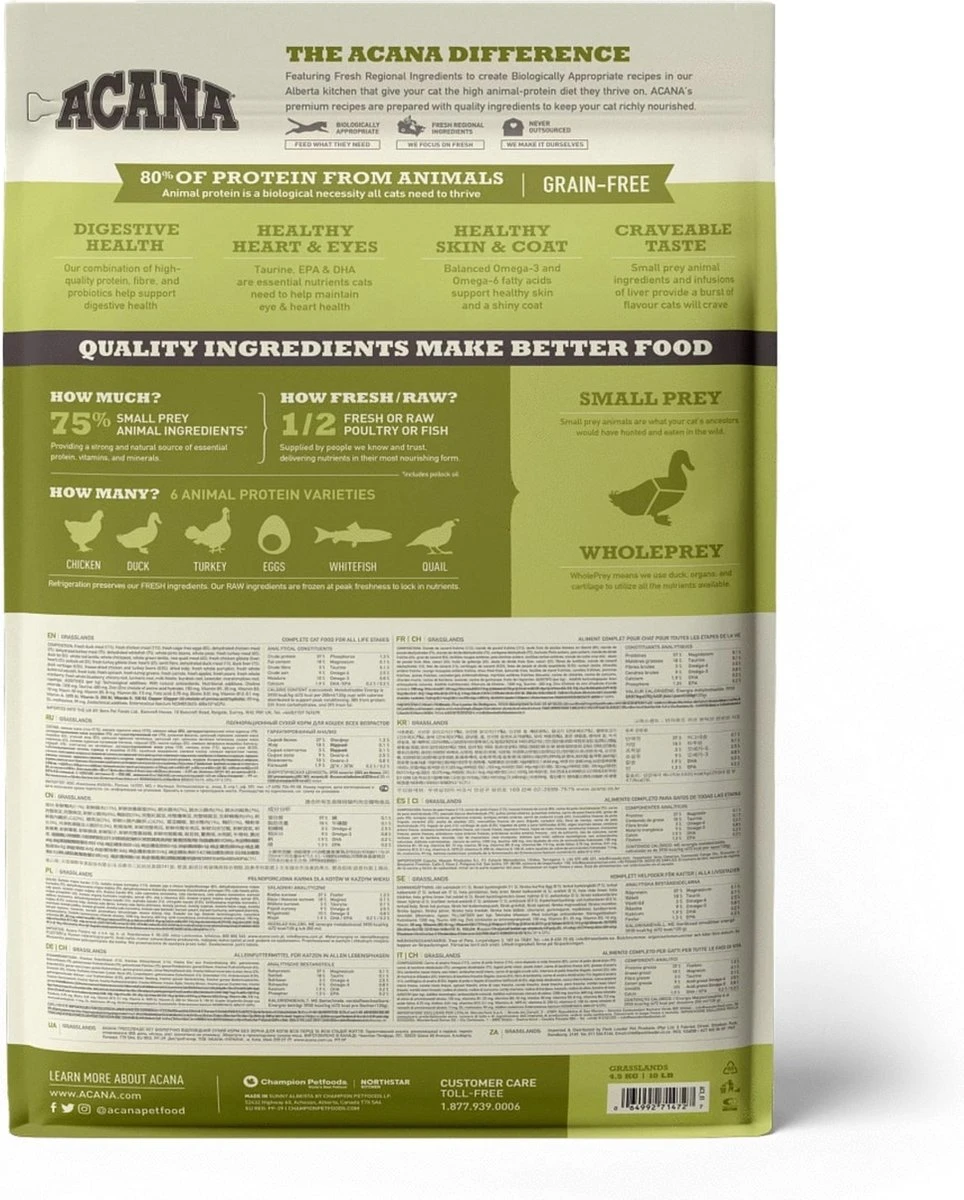 Acana Cat Grasslands 4,5 Kg - Kat 9 Acana Cat Grasslands 4,5 Kg - Kat - Afbeelding 7