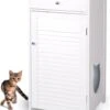 WONDERMAKE® Grote Kattenkast Houten Voor Kattenbak Kattentoilet, XL-kattenbak Dressoir Kastje Met Schuiflade, Designer Kattenhuis Met Kattenhol Kattenbakkast, Kasten Kast Voor Katten Binnen Hoog, 51 X 46 X 96 Cm, Wit 2 WONDERMAKE® Grote Kattenkast Houten Voor Kattenbak Kattentoilet, XL-kattenbak Dressoir Kastje Met Schuiflade, Designer Kattenhuis Met Kattenhol Kattenbakkast, Kasten Kast Voor Katten Binnen Hoog, 51 X 46 X 96 Cm, Wit -Kattenproducten 972x1200 2