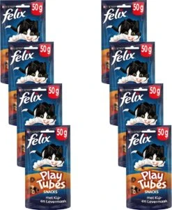 Felix PlayTubes - Kattensnacks - Kip & Lever - 8 X 50g 15 Felix PlayTubes - Kattensnacks - Kip & Lever - 8 X 50g -Kattenproducten 982x1200 2