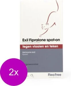 Flea Free Fipralone Spot-On Kat - Anti Vlooien En Tekenmiddel - 2 X 3 Pip -Kattenproducten 997x1200