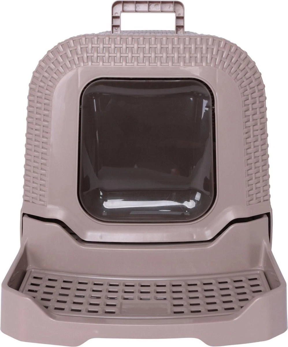 Adori Kattentoiltet Rattan Taupe - Kattenbakken - 69x42x41 Cm 4 Adori Kattentoiltet Rattan Taupe - Kattenbakken - 69x42x41 Cm - Afbeelding 2